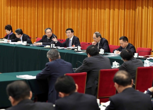 王沪宁参加安徽代表团审议