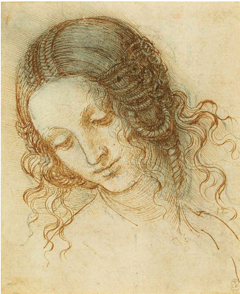 达·芬奇 勒达的头部 约1505-1508年