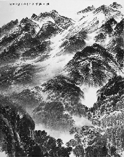 岭上游云，中国画，许钦松，2011年