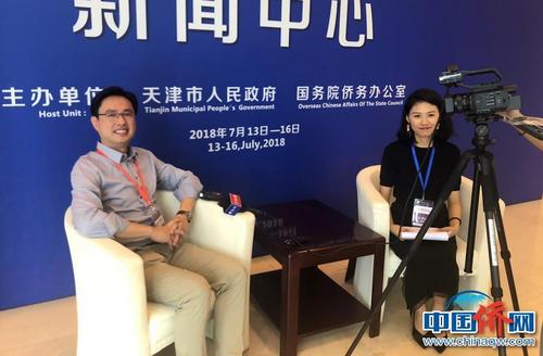 中国侨网中手游移动科技有限公司联合创始人冼汉迪建言游戏产业发展。 图为受访者提供