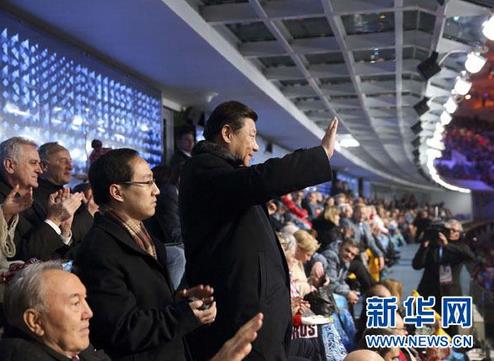 2014年2月，习近平出席索契冬奥会开幕式。来源：新华网