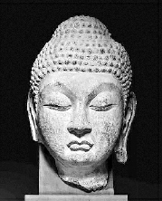 唐石灰石雕佛首像    来源：通运公司1955年3月30至31日，编号301；    史蒂芬·琼肯三世收藏