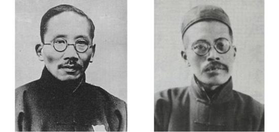 图片来自网络：蔡元培、王国维，同为将美育引入中国的两位先驱。