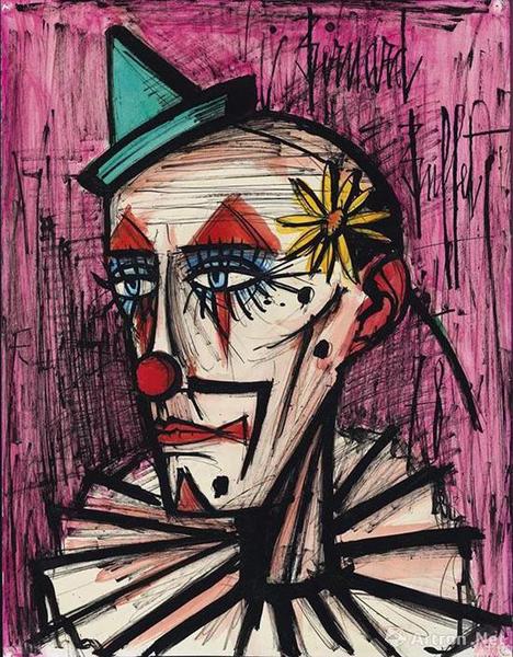 拍品编号131 贝尔纳·布菲 （1928-1999） 《戴雏菊的小丑》
