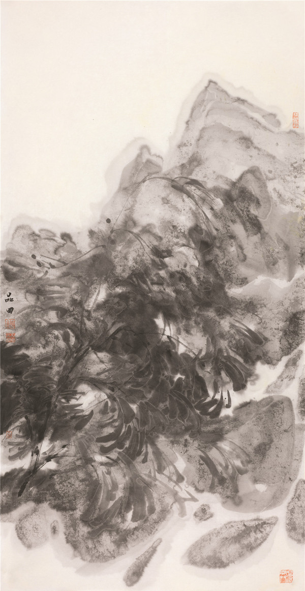 28·江山秋色  纸本水墨  138×69厘米  2016