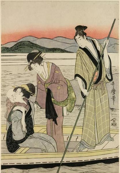《风俗画》，喜多川歌麿（1753?1806），彩色木刻版画