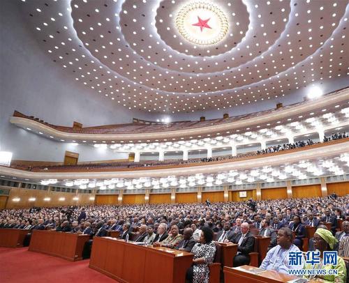 9月3日，中非合作论坛北京峰会在北京人民大会堂隆重开幕。新华社记者 刘卫兵 摄