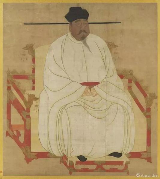 （传）王霭《宋太祖坐像》绢本、设色，纵191cm横：169.7cm，现藏台北故宫博物院