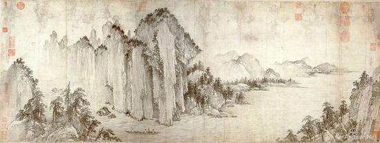 《赤壁图》（金）武元直 纵50.8厘米，横136.4厘米 纸本水墨 台北故宫博物院