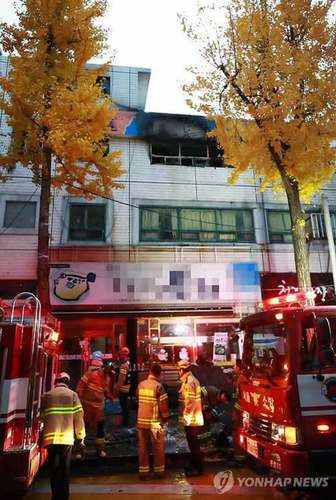 首尔市中心一家考试院发生火灾 事故致至少6死18伤