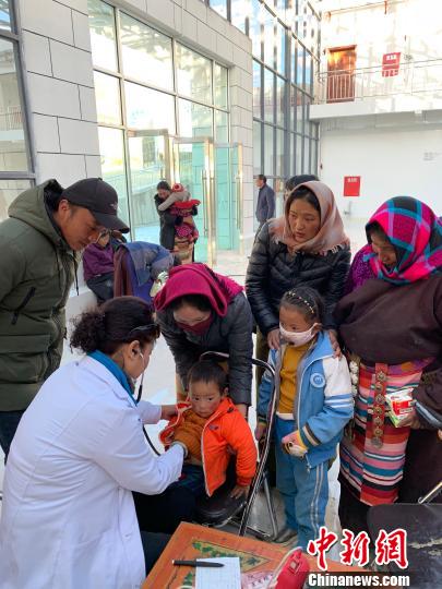 图为西藏阜康医院派出医疗团队到嘉黎县夏玛乡卫生院义诊。阜康医院供图