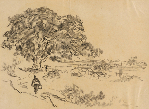 30叶浅予 广西风景之六 纸本、铅笔 17.5cm×23.5cm 1960年 2012年入藏
