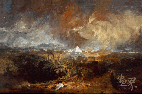 埃及的第五次瘟疫（油画）1800年-威廉•透纳