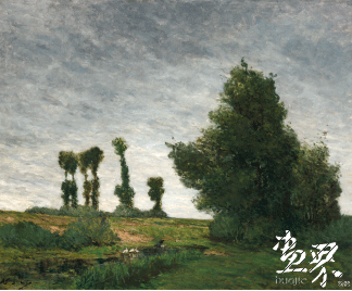 白杨沐风（油画）1875年-保罗•高更