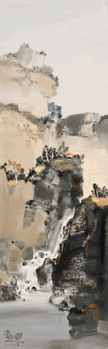 梦里家山系列5（油画）160×50cm-2012年-徐-里