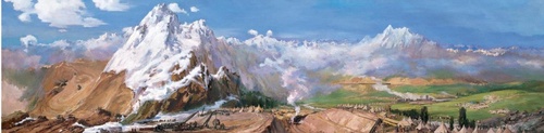 艾中信《通往乌鲁木齐》（油画） 1954 中国美术馆藏