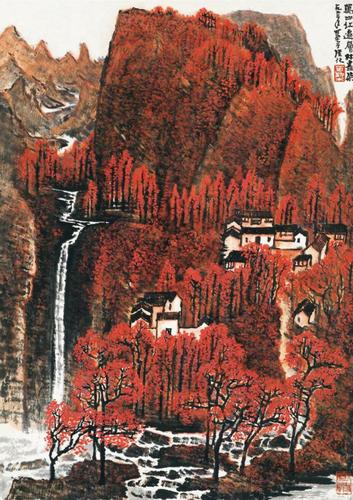 李可染《万山红遍 层林尽染》（中国画） 1973 中国美术馆藏