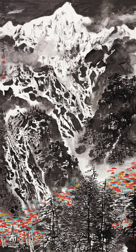 李小可—西藏系列《雪域山魂》 2015年 180x97cm