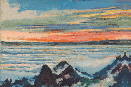 黄山云海（油画）62x75cm-1954年-刘海粟