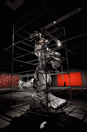 云中花园·手迹3（光敏树脂3D打印与钢架）300×300×600cm-2014-2019年-隋建国
