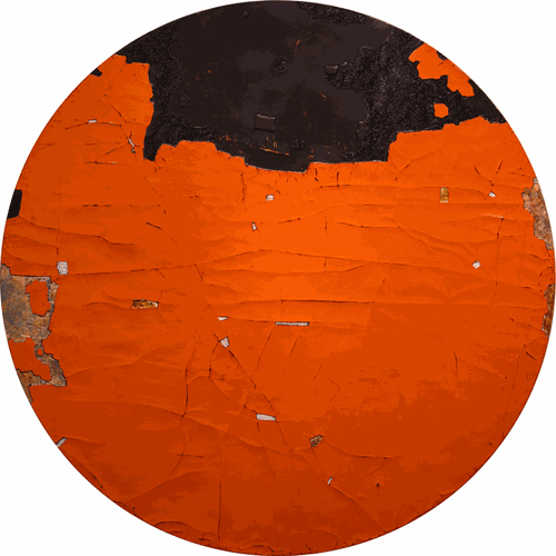 锦灰－八（天然大漆、瓦灰、金属箔、麻布）180×180cm-2021年-汤志义