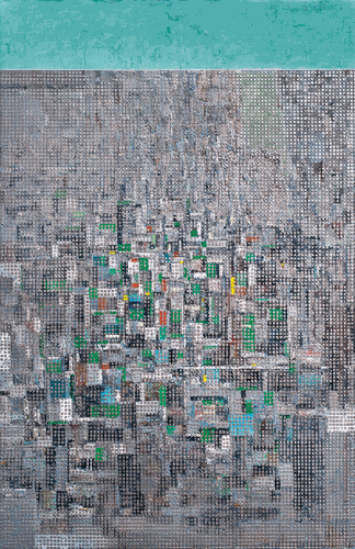 城市变迁·绿色发展（综合材料）150×230cm-2019年-谢光跃