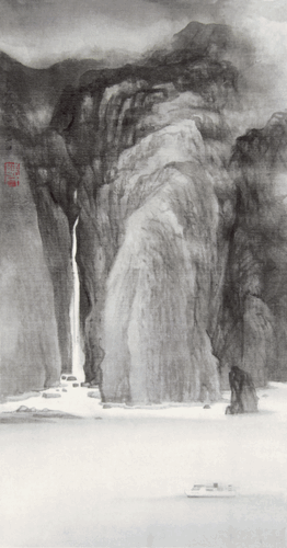 万重山（国画）44×22.5cm-2020年-陈博贤
