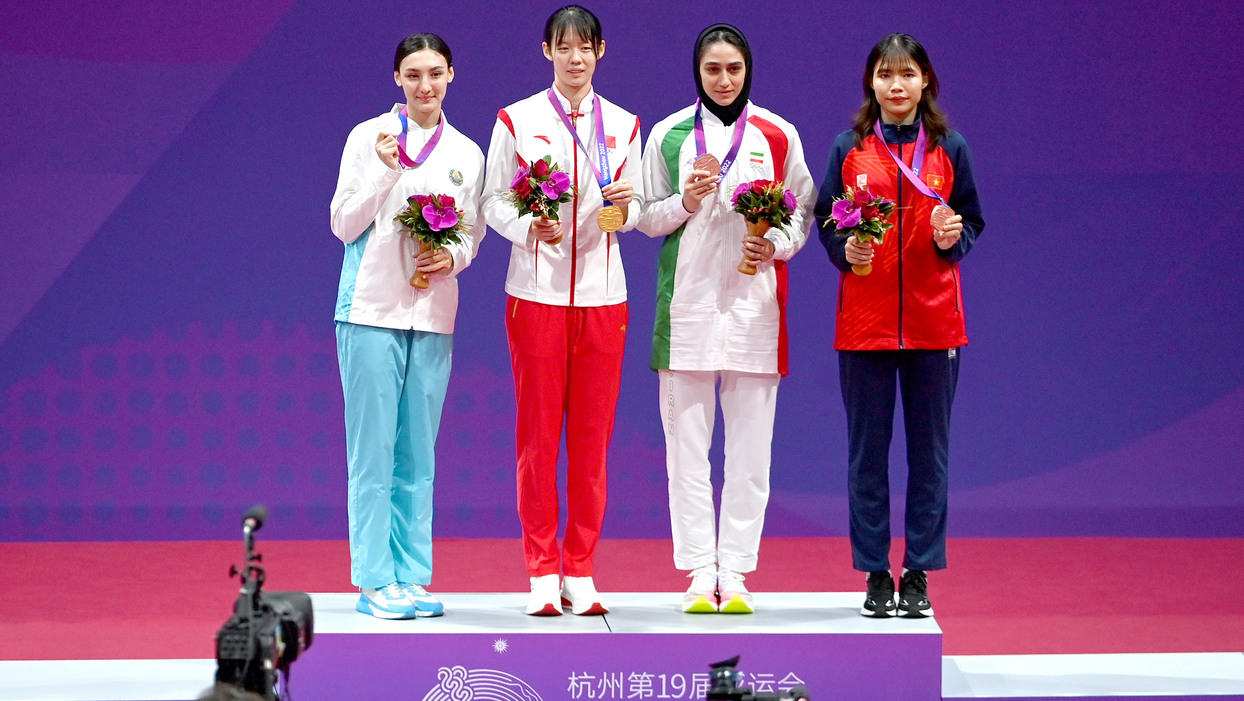 【高清组图】中国选手宋洁夺得跆拳道女子67公斤级金牌