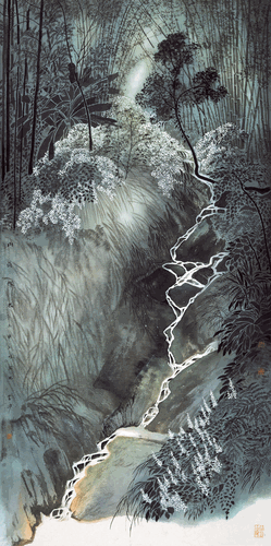 山的嫁衣（国画）68×138cm-2022年-王雪峰