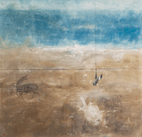 黄河颂（国画）180×180cm-2022年-孙春龙