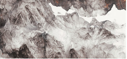 山外之山中之一（国画）263×550cm-2020年-丘-挺