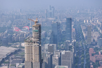 南京超高层建筑项目施工中