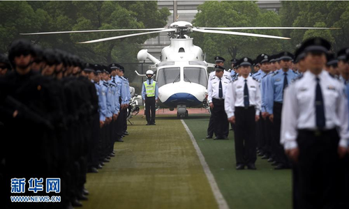 5月27日，各警种代表参加誓师大会。新华社记者王定昶摄