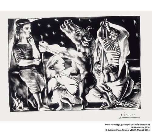 毕加索“沃拉尔系列版画”中的“牛头人身怪”系列