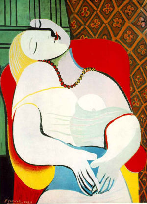 1.	西班牙艺术家巴勃罗•鲁伊斯•毕加索的《梦》