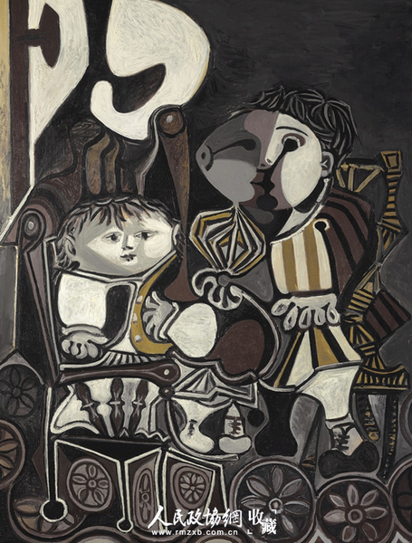 2013年11月5日，王健林以人民币1.72亿的成交价购得的毕加索作品《两个小孩》。_副本