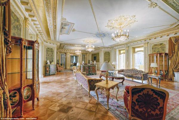 卢布下跌致俄富豪抛售豪宅 装修似皇宫价值6.6亿8