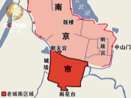 　南京市老城南区域地图