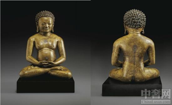 西藏十一 十二世纪铜瑜伽士坐像