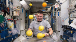 新鲜水果满舱飘：宇航员太空玩“失重游戏”