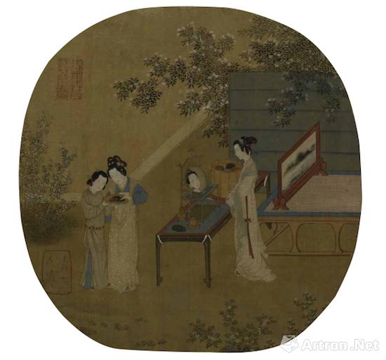 仇英临摹的《宋人画册-半闲秋光》 上海博物馆藏