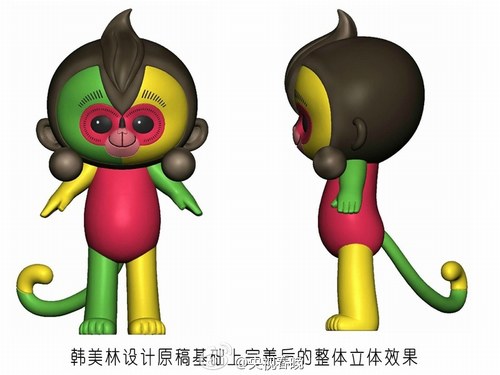猴年春晚吉祥物3D效果图