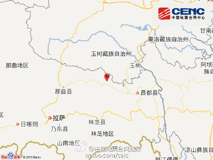 西藏昌都市丁青县发生4.7级地震震源深度6千米