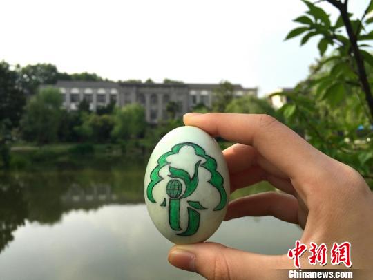 扬州大学生手绘“鸭蛋上的校园”遥寄乡情