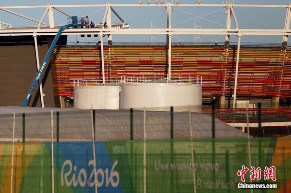 巴西里约奥运会临近 奥林匹克公园仍在建设中2