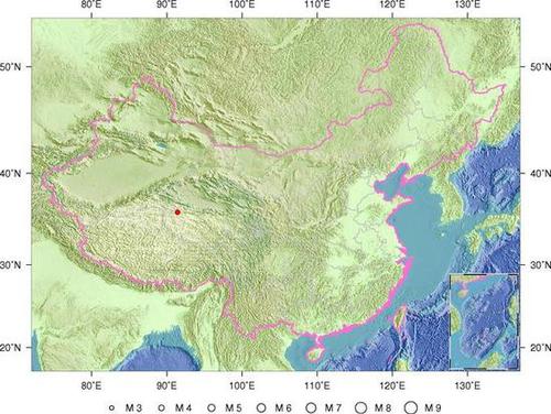 8月23日13时32分青海玉树州治多县发生3.8级地震