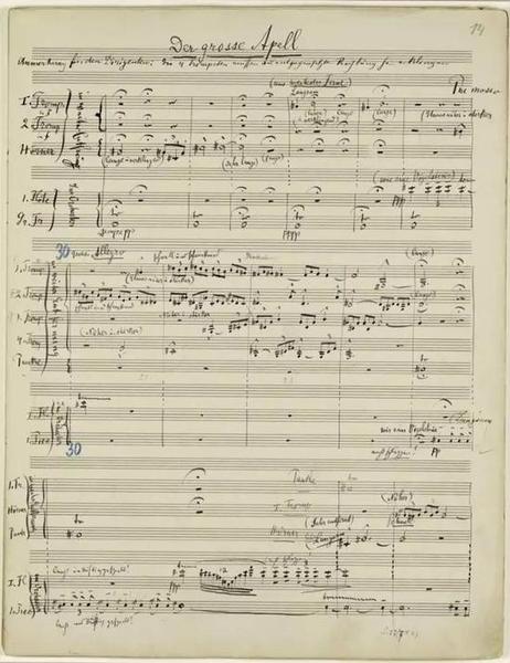 古斯塔夫·马勒第二号交响曲《复活》乐谱之完整手稿