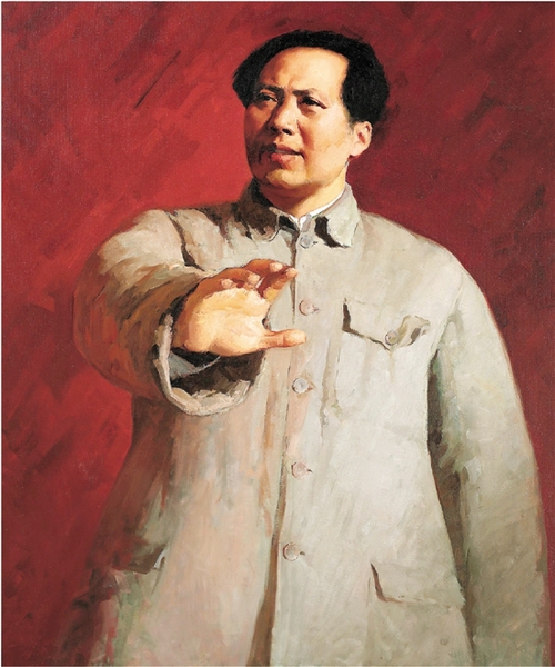 靳尚谊 毛泽东在十二月会议上 158×134cm 1961年 油画