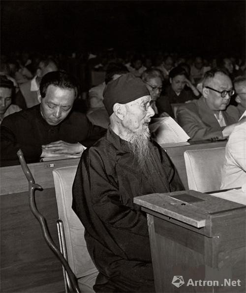 附图16、1956年6月15日，齐白石出席第一届全国人民代表大会第三次会议