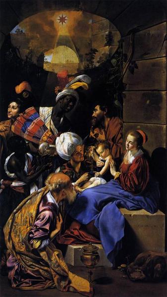 Fray Juan Bautista Maíno，《国王的崇拜》，1612 – 1614。布面油画，315 x 174.5厘米。
